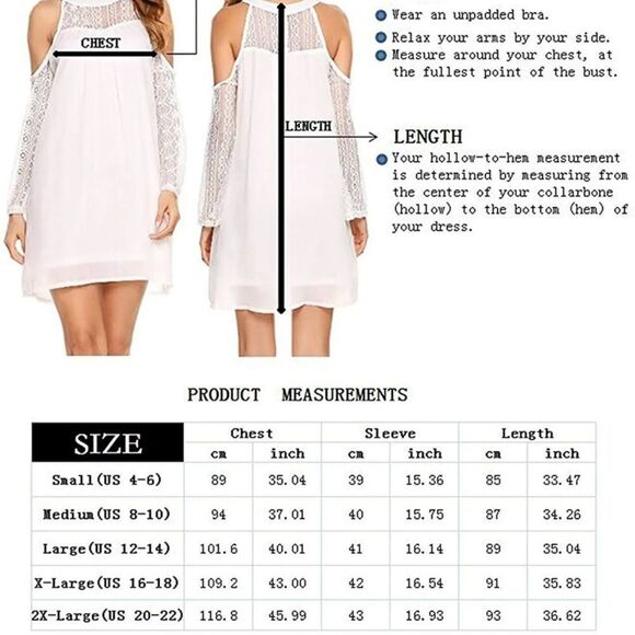 New with Tags Acevog Brand Cold Shoulder Chiffon Mini Patchwork Dress Size XXL - Picture 13 of 14